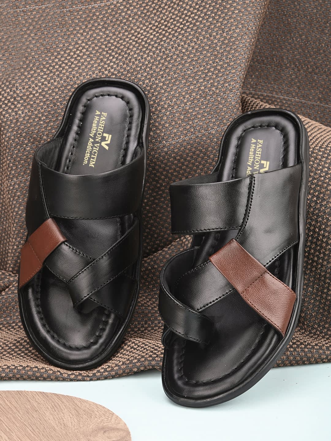 Black discount leather sandals